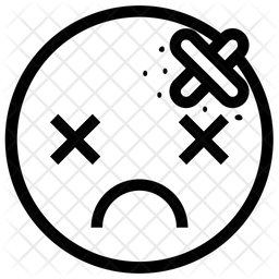 256x256 Hurt Emoji Icon Of Line Style