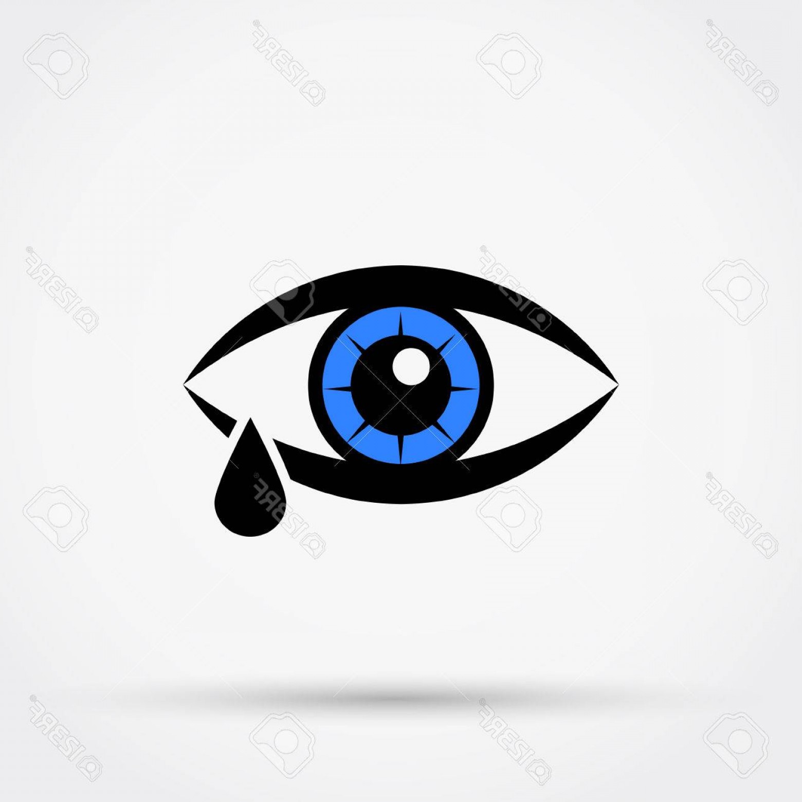 1560x1560 Photostock Vector Tear Cry Eye Vector Icon Vector Illustration