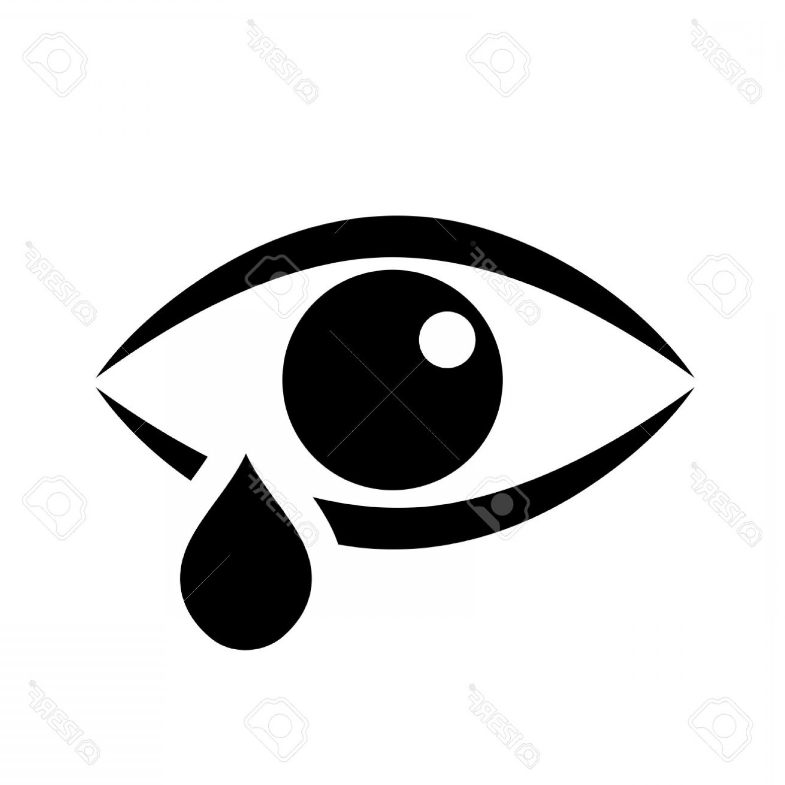 1560x1560 Photostock Vector Tear Eye Vector Icon Soidergi