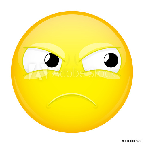 500x500 Sad Emoji Bad Emotion Hurt Emoticon Vector Illustration Smile
