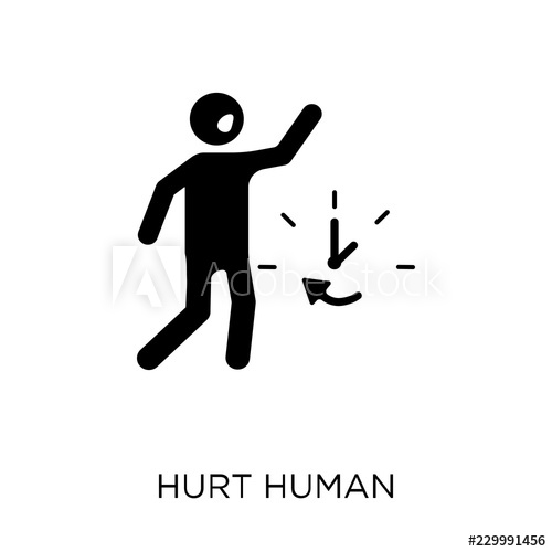 500x500 Hurt Human Icon Hurt Human Symbol Design From Feelings Collection