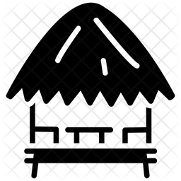 256x256 Beach Hut Icon Of Glyph Style