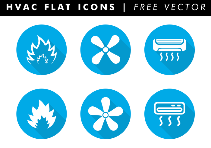 Hvac Flat Icons Free Vector 700x490 Hvac Flat Icons Free Vector