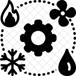 Hvac Icon Of Glyph Style 256x256 Hvac Icon Of Glyph Style