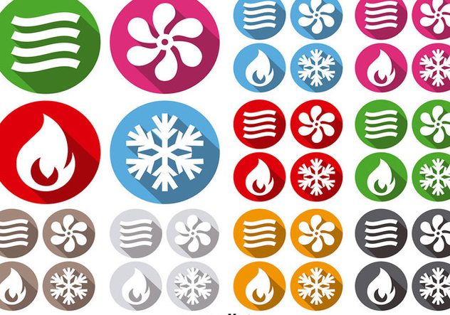 632x443 Hvac Icons Climate Control Technology Vector Signs Free Vector