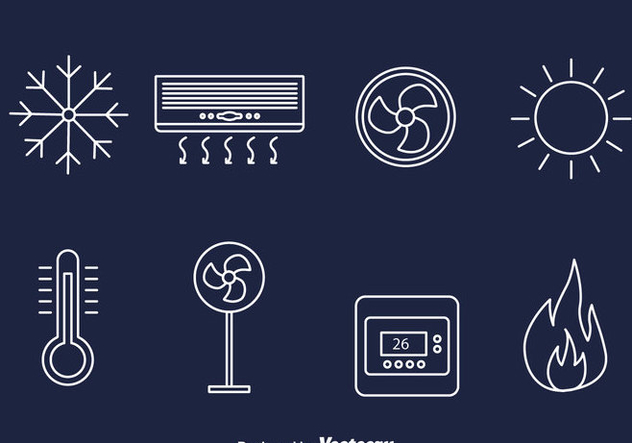 632x443 Hvac Line Icons Vector Free Vector Download Cannypic