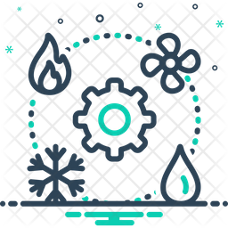 Hvac Icon Of Line Style 256x256 Hvac Icon Of Line Style