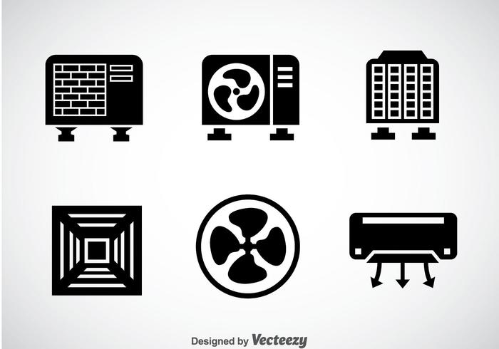 700x490 Hvac System Black Icons Vector