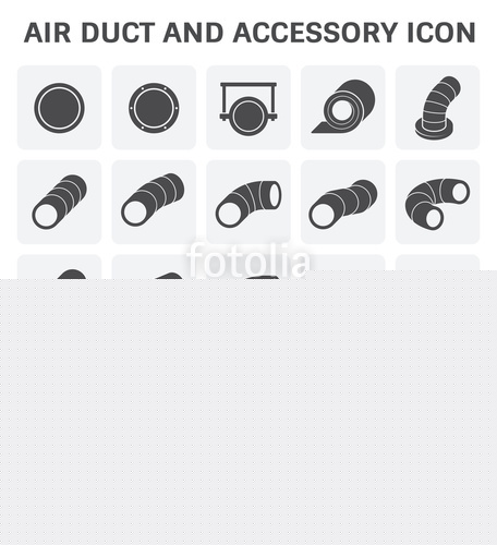456x500 Vector Icon Of Air Duct Pipe Fitting For Air Conditioner And Hvac