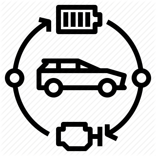 512x512 Battery, Car, Engine, Fuel, Hybrid, Technology Icon