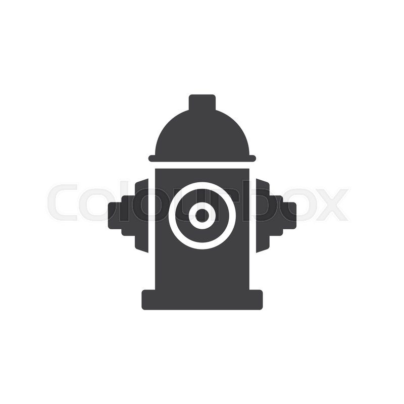 800x800 Fire Hydrant Icon Vector, Filled Flat Stock Vector Colourbox