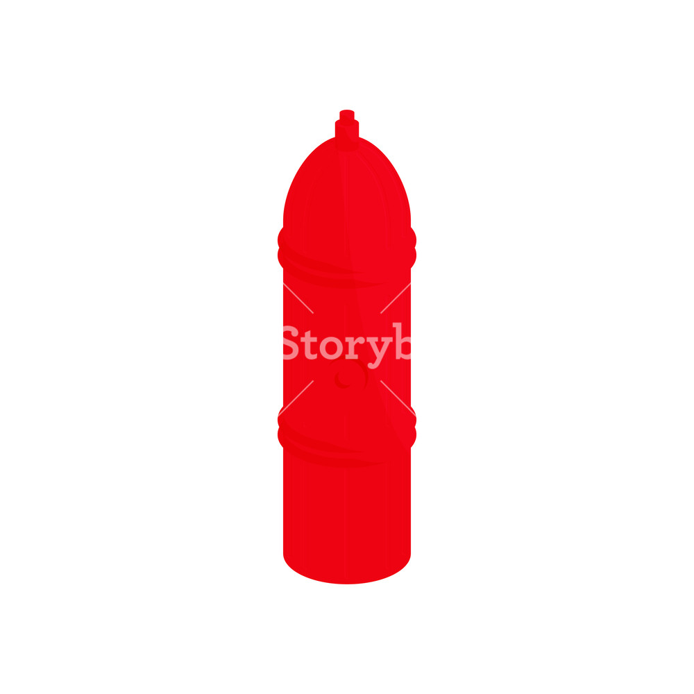 1000x1000 Red Fire Hydrant Icon In Cartoon Style On A White Background
