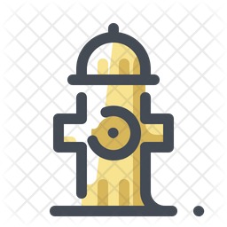 256x256 Water Hydrant Icon Of Colored Outline Style