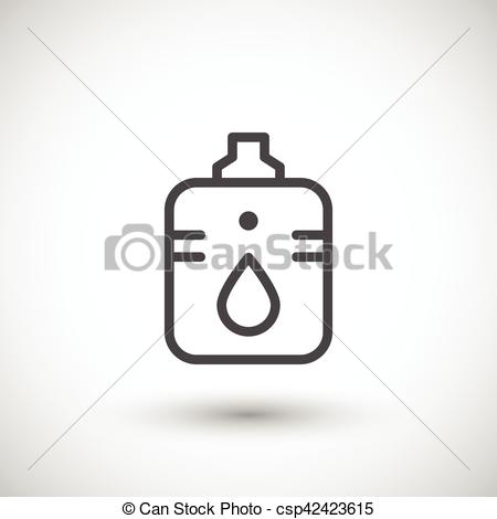 450x470 Hydration Bladder Line Icon Isolated On Grey Vector Illustration