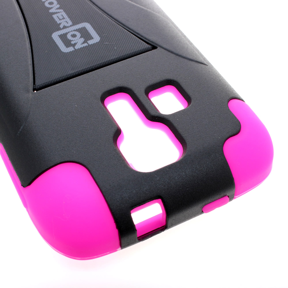 1000x1000 For Kyocera Hydro Icon Hydro Life Black Pink Case Hybrid Stand