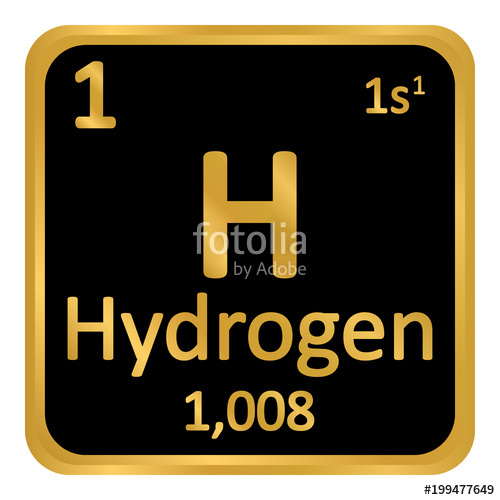 500x500 Periodic Table Element Hydrogen Icon Stock Image And Royalty
