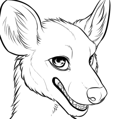 500x500 Free Spotted Hyena Icon Base! No Shading