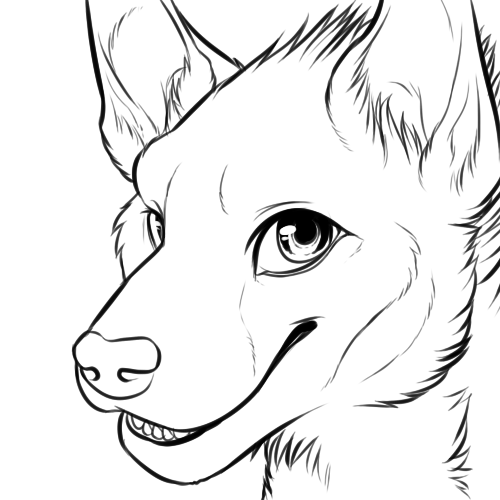 500x500 Free Striped Hyena Icon Base! No Shading