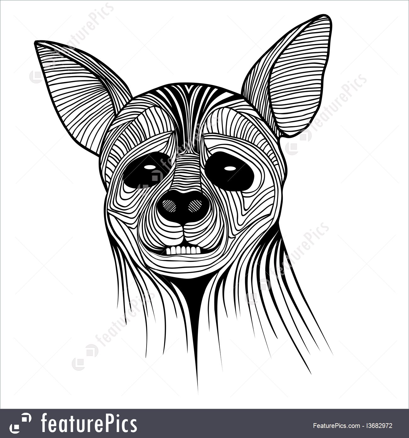 1300x1392 Hyena Animal Sketch Symbol Illustration