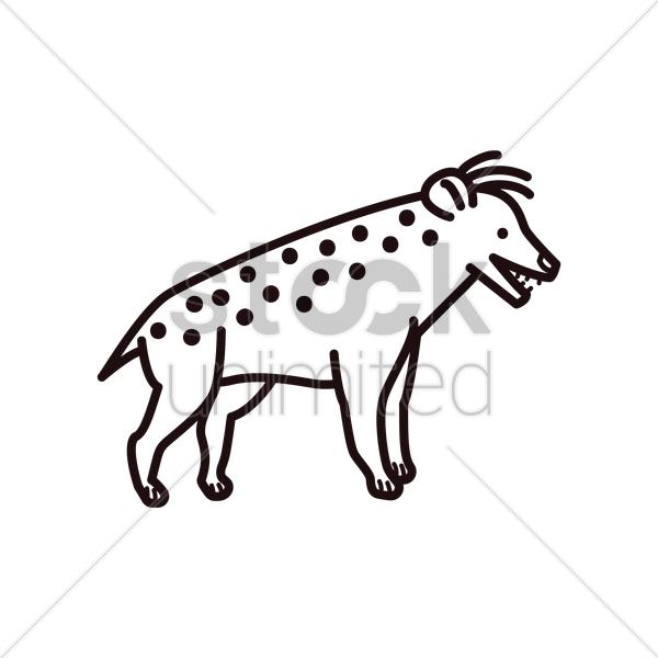 600x600 Hyena Icon Vector Image