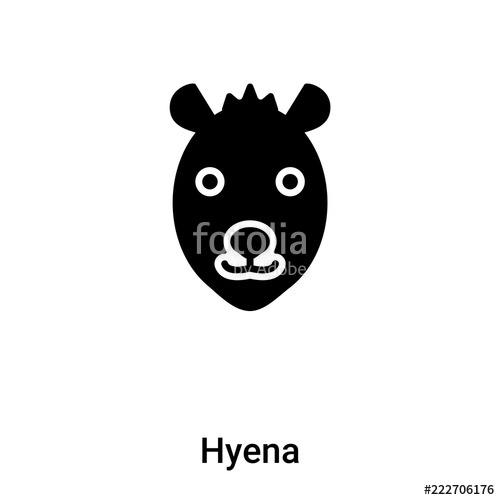 500x500 Hyena Icon Vector Isolated On White Background, Logo Concept