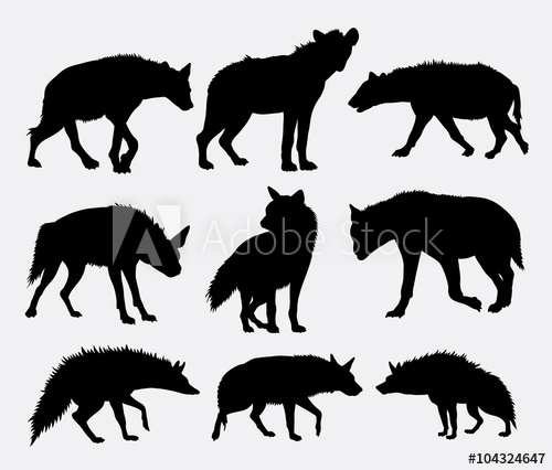 500x426 Hyena Mammal Wild Animal Silhouette Good Use For Symbol, Logo