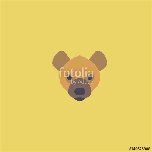 500x500 Hyena Icon Flat Design Stock Image And Royalty Free Vector