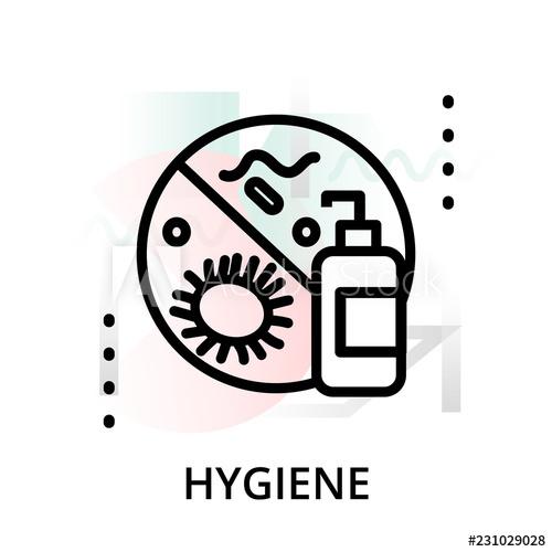 500x500 Concept Of Hygiene Icon On Abstract Background
