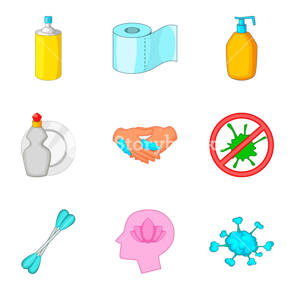 1000x1000 Personal Hygiene Icon Set Cartoon Set Of Personal Hygiene