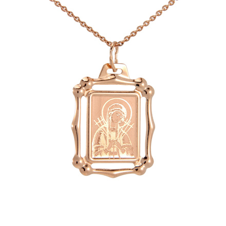 440x440 Orthodox Icon Necklaces Our Lady Seven Arrows Icon Golden Flamingo