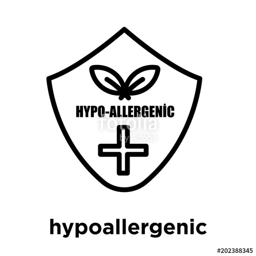 500x500 Hypoallergenic Icon Isolated On White Background Stock Image