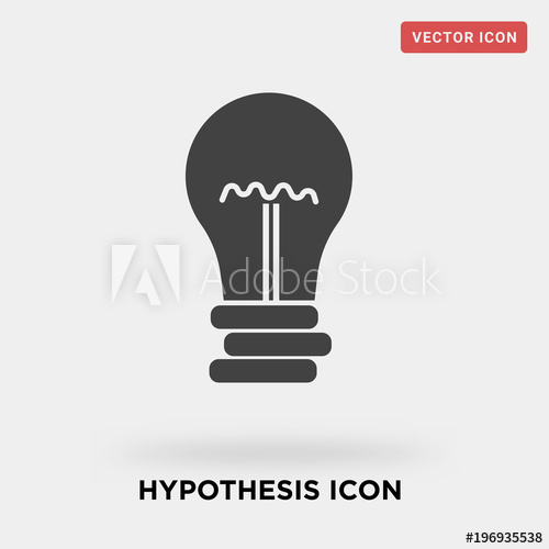 500x500 Hypothesis Icon On Grey Background, In Black, Enlightening