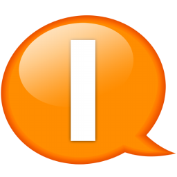 256x256 Speech Balloon Orange I Icon Speech Balloon Orange Iconset