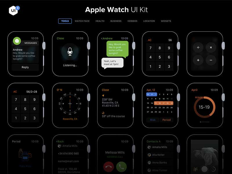 800x600 Apple Watch Ui Kit Sketch Freebie
