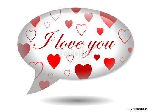 500x375 I Love You Speech Bubble Icon