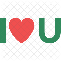 256x256 I Love You Icon Of Flat Style