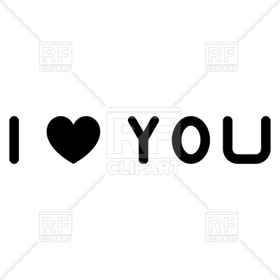 400x400 I Love You It Is The Black Color Icon Vector Image Of Fonts Type