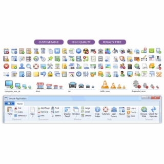 320x320 Browser Window With Icons Showing