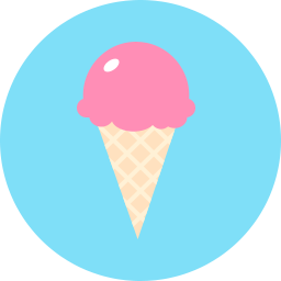 256x256 Ice Cream Cone Icon Flat