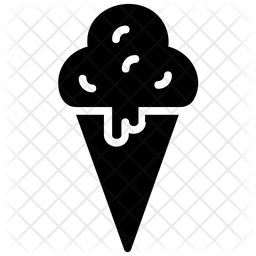 256x256 Ice Cream Cone Icon Of Glyph Style