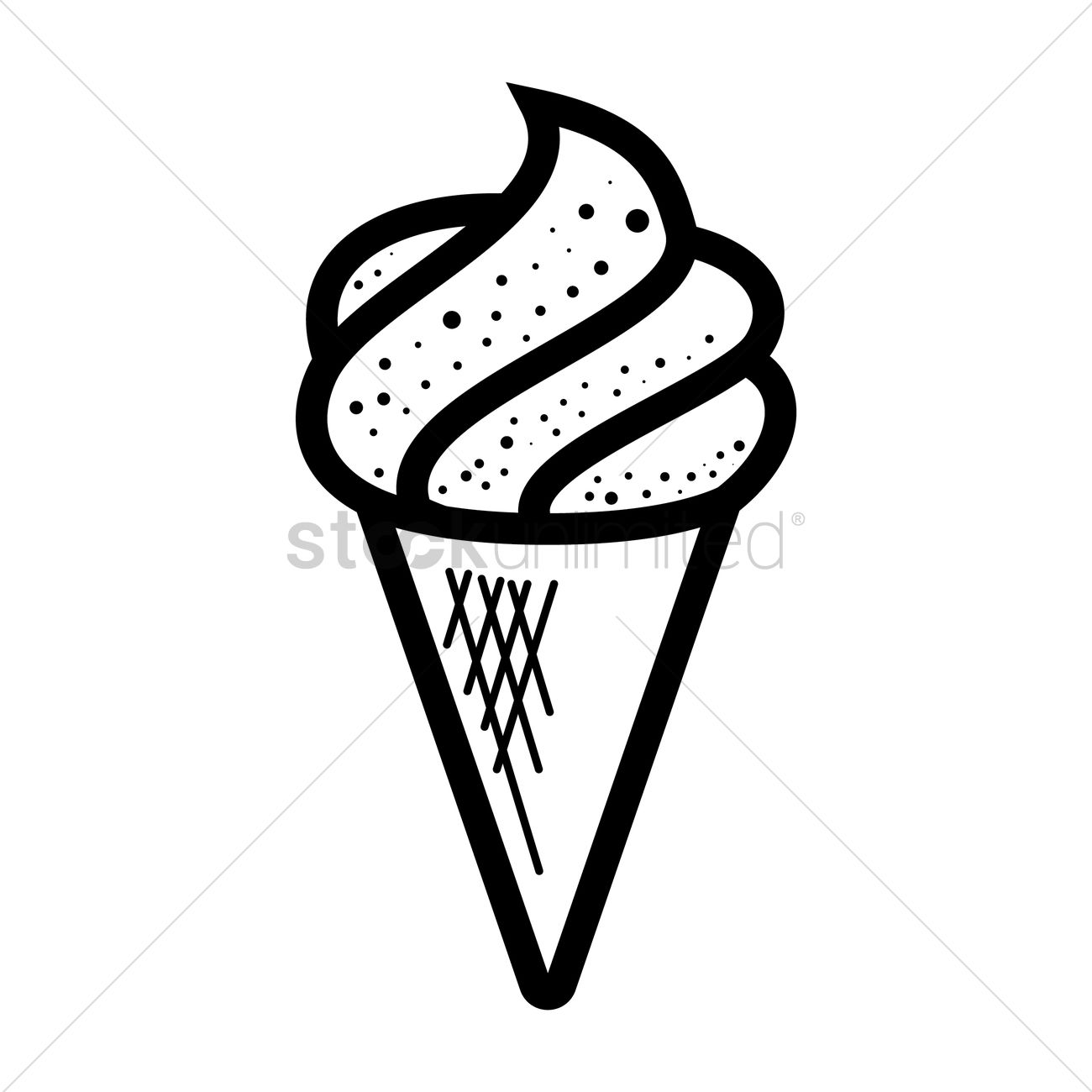 1300x1300 Ice Cream Cone Icon Vector Image