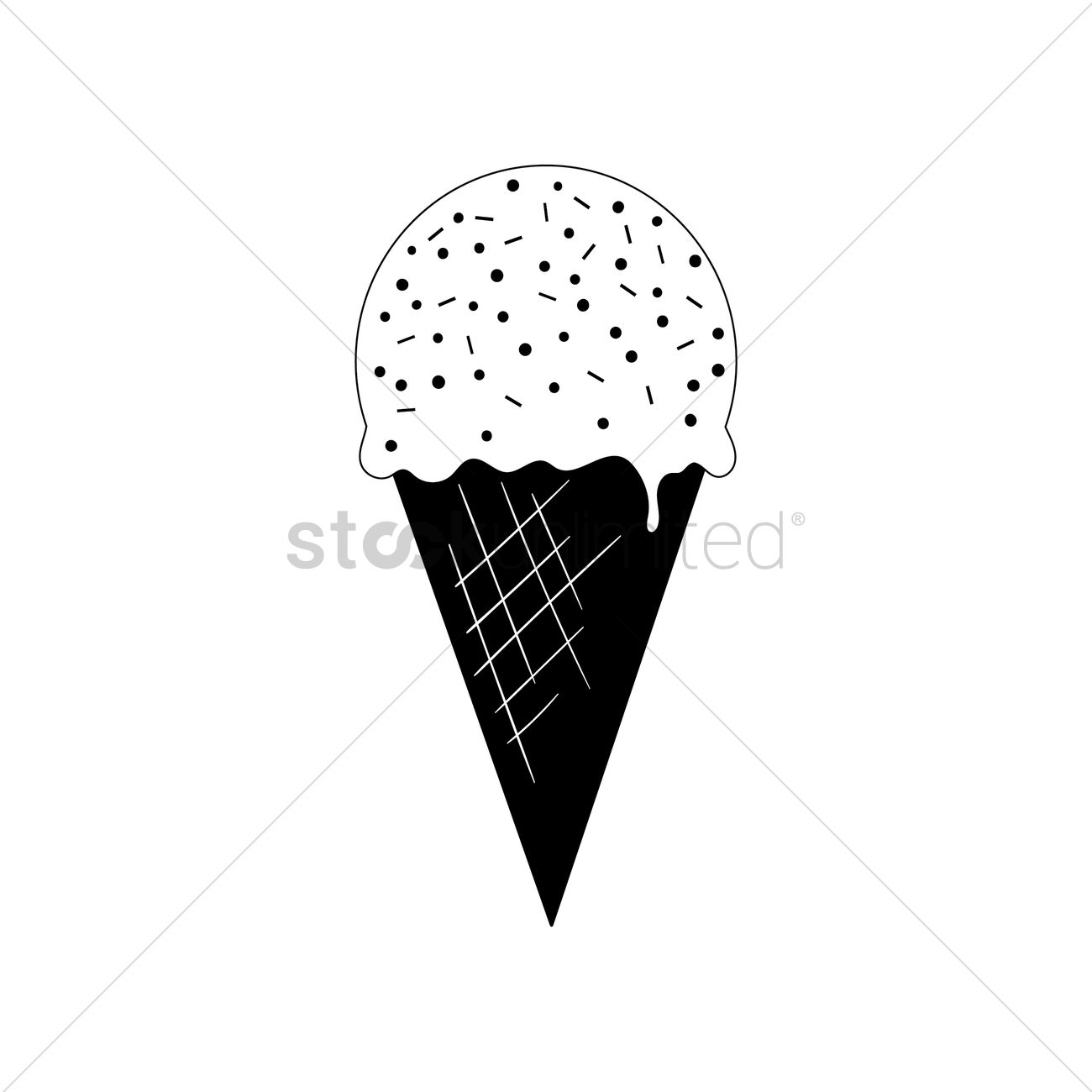 1300x1300 Ice Cream Cone Icon Vector Image