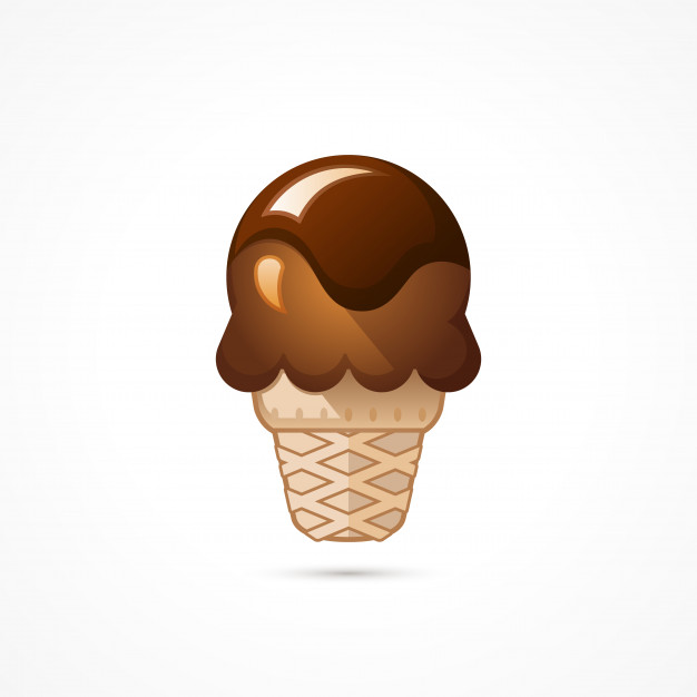 626x626 Ice Cream Cone Icon Isolated On White Background Vector Premium