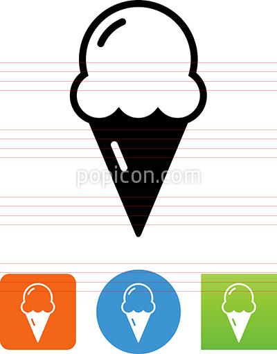 400x511 Vanilla Ice Cream Cone Icon