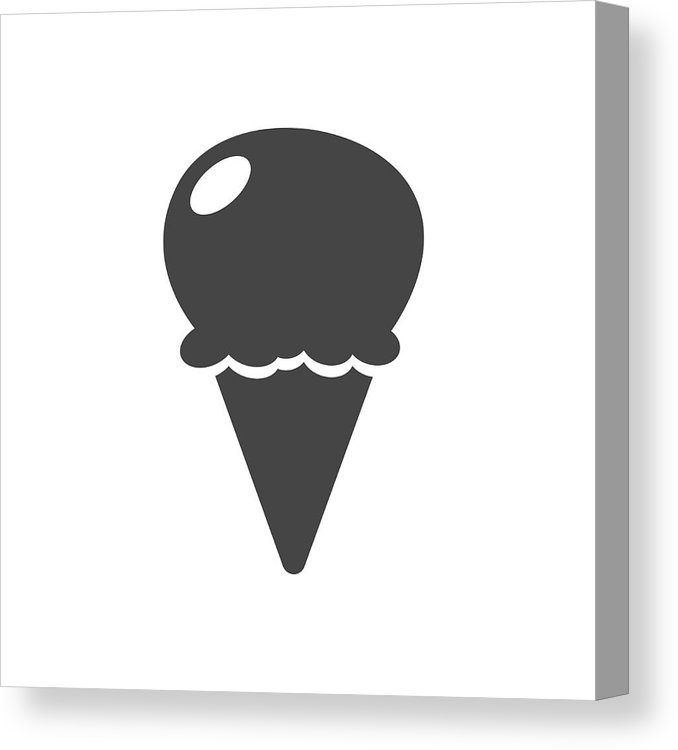 678x750 Ice Cream Cone Icon Canvas Print Canvas Art