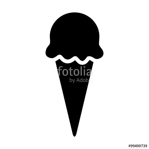 500x500 Ice Cream Cone With One Scoop Flat Icon For Apps And Websites