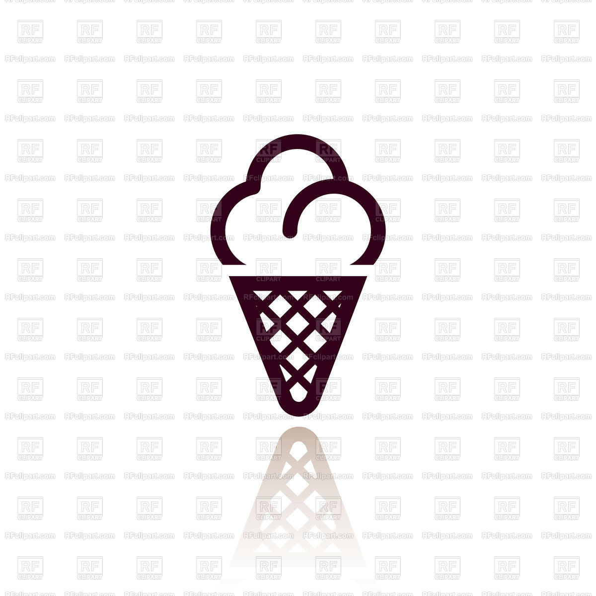 1200x1200 Simple Cone Ice Cream Icon Vector Image Of Food And Beverages