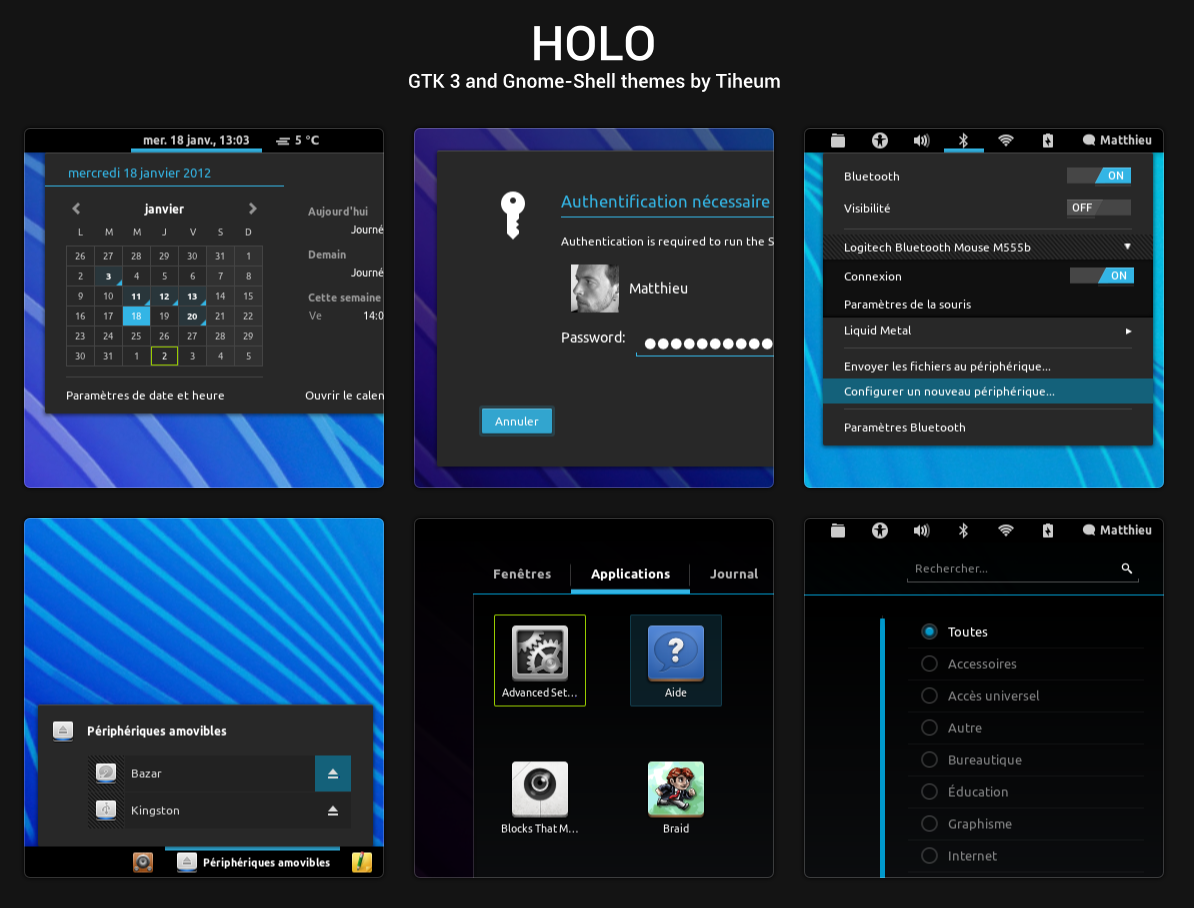 1194x908 Holo Android Ice Cream Sandwich Like Theme Pack For Gnome