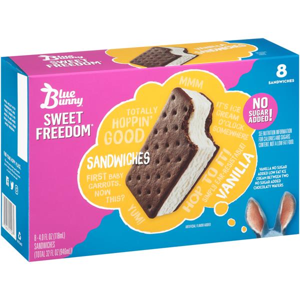 600x600 Blue Bunny Sweet Freedom No Sugar Added Vanilla Low Fat Ice Cream