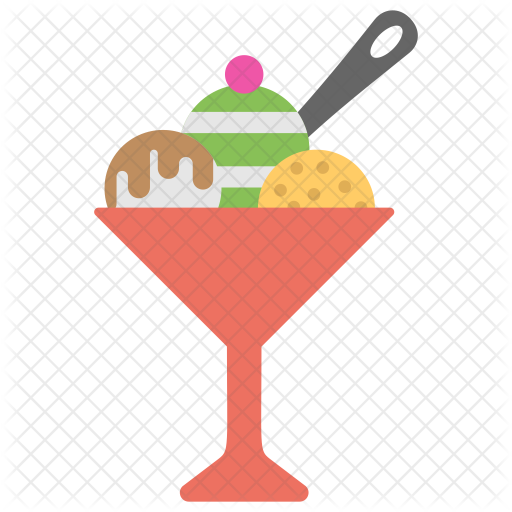 Ice Cream Sundae Icon Of Flat Style 512x512 Ice Cream Sundae Icon Of Flat Style